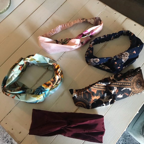 Other - Boho 5 piece lot/bundle headbands hair wraps